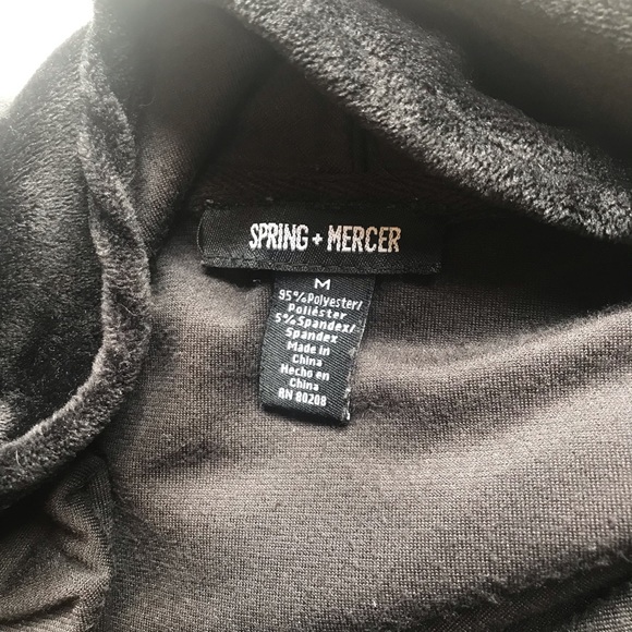 Spring + Mercer black velvet cardigan, size medium - Picture 4 of 6